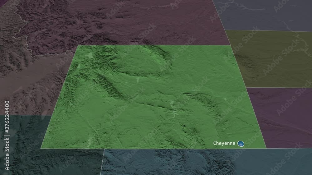 Wyoming State Of The United States Zoomed On The Administrative Map   1000 F 276224400 8XhUr2urQml2iO4mOEBTpMHvlOtZhbNf 