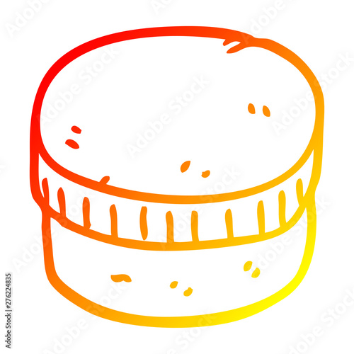 warm gradient line drawing cartoon moisturizer jar