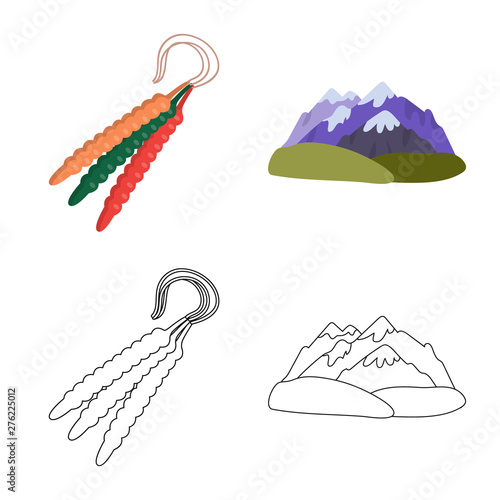 Vector design of culture and sightseeing symbol. Set of culture and originality stock vector illustration.
