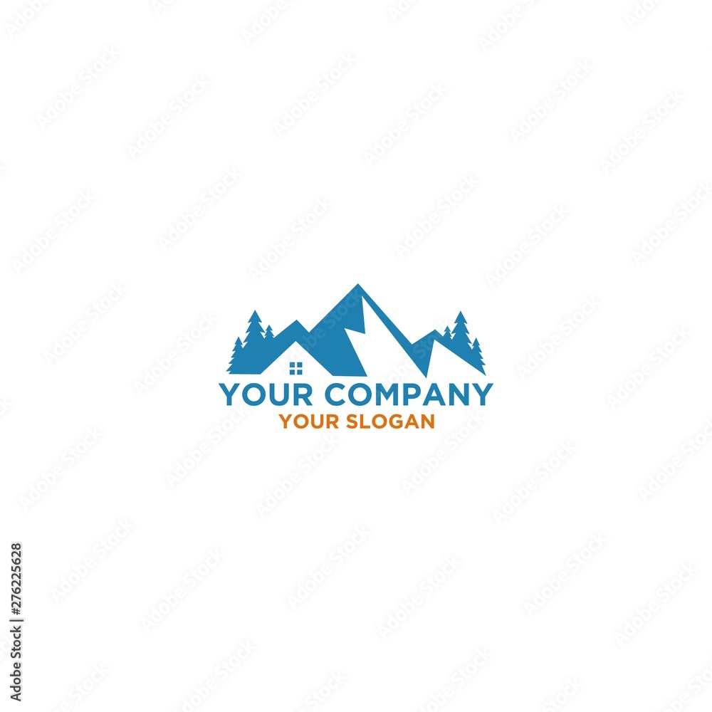 Fototapeta premium Mountain Home logo design vector