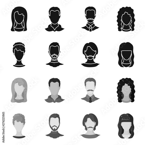 Vector illustration of professional and photo icon. Set of professional and profile stock symbol for web.