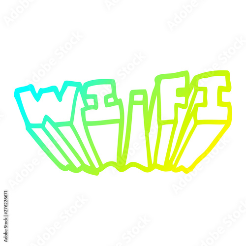 cold gradient line drawing cartoon tablets