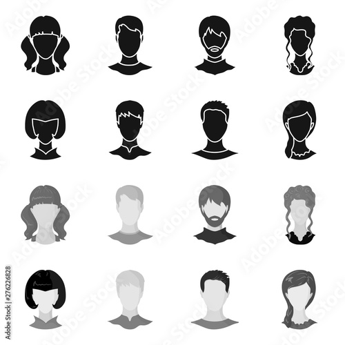 Isolated object of professional and photo symbol. Set of professional and profile stock symbol for web.