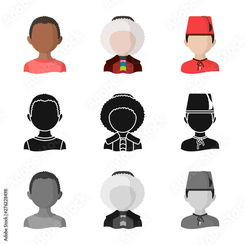 Isolated object of imitator and resident sign. Collection of imitator and culture vector icon for stock.