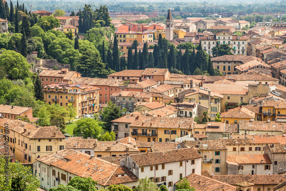 amazing panorama of Verona in Italy