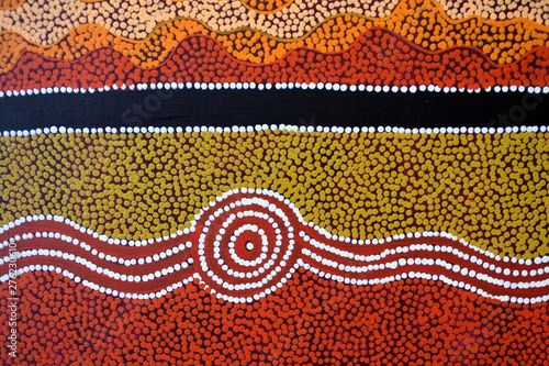 Indigenous Australian art Dot painting background