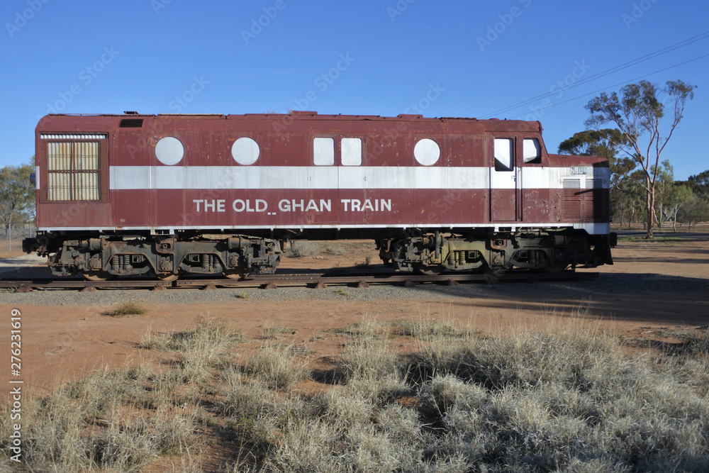The Old Ghan Locomotive Train in Alice Springs Northern Territory The Old Ghan Locomotive Train in Alice Springs Northern Territory