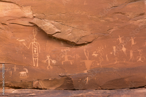 Sand Island Petroglyph Panel, near Bluff, Utah photo