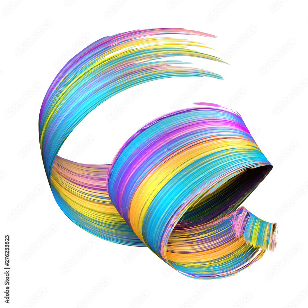3d render, abstract brush stroke, paint splash, splatter, colorful curl, artistic spiral, vivid ribbon 3d render, abstract brush stroke, paint splash, splatter, colorful curl, artistic spiral, vivid ribbon