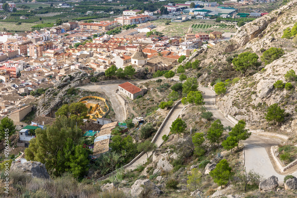 a view over the suburb of Mula city, province of Murcia, Spain