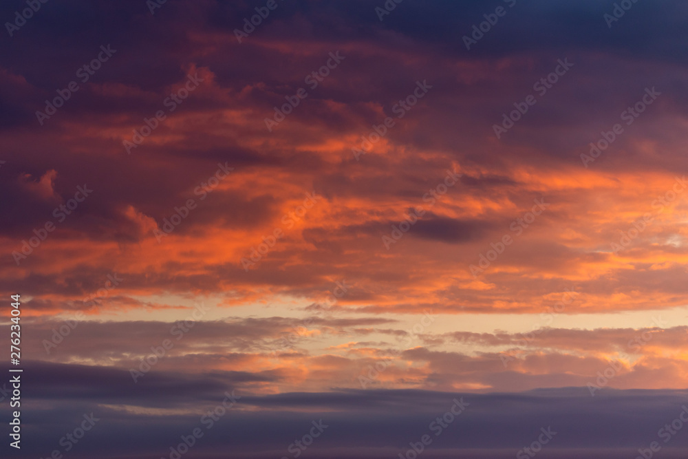 Panorama sky and Cumulonimbus cloud in bright colors and Colorful smooth sky in sunset