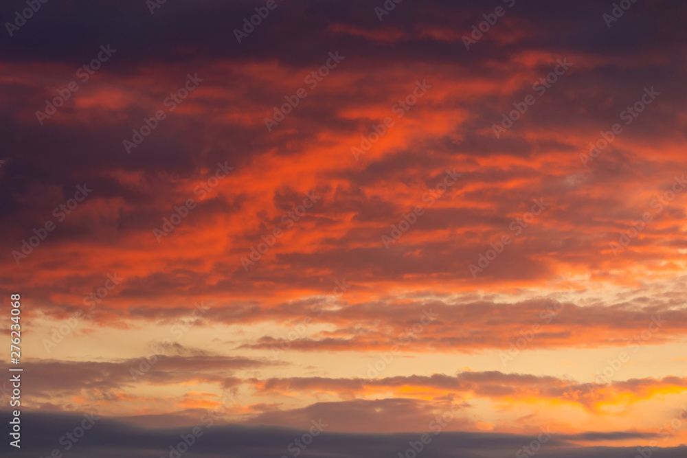 Panorama sky and Cumulonimbus cloud in bright colors and Colorful smooth sky in sunset