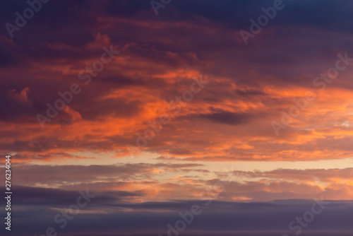 Panorama sky and Cumulonimbus cloud in bright colors and Colorful smooth sky in sunset