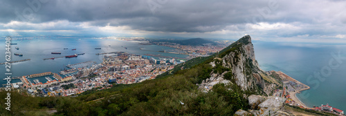 A panoramic view of the Rock of Gibraltar