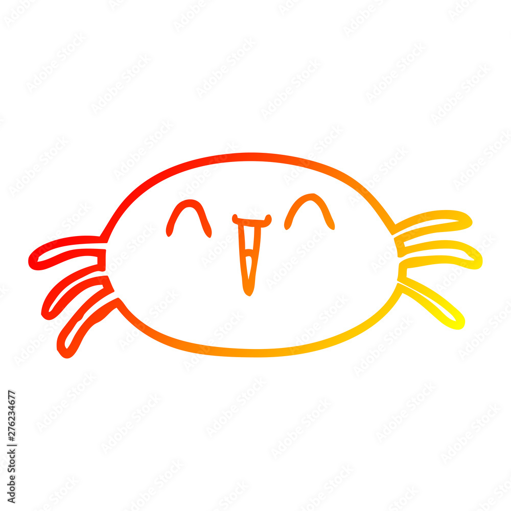 Fototapeta premium warm gradient line drawing halloween spider