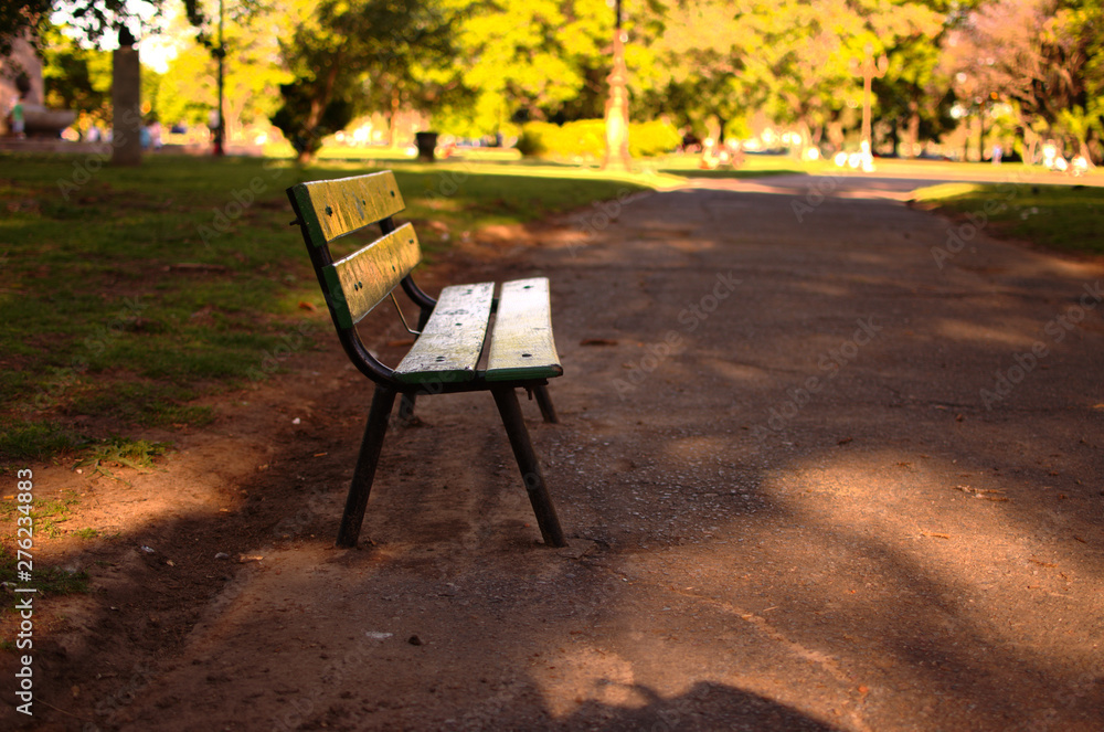 Empty bench in an empty park Empty bench in an empty park
