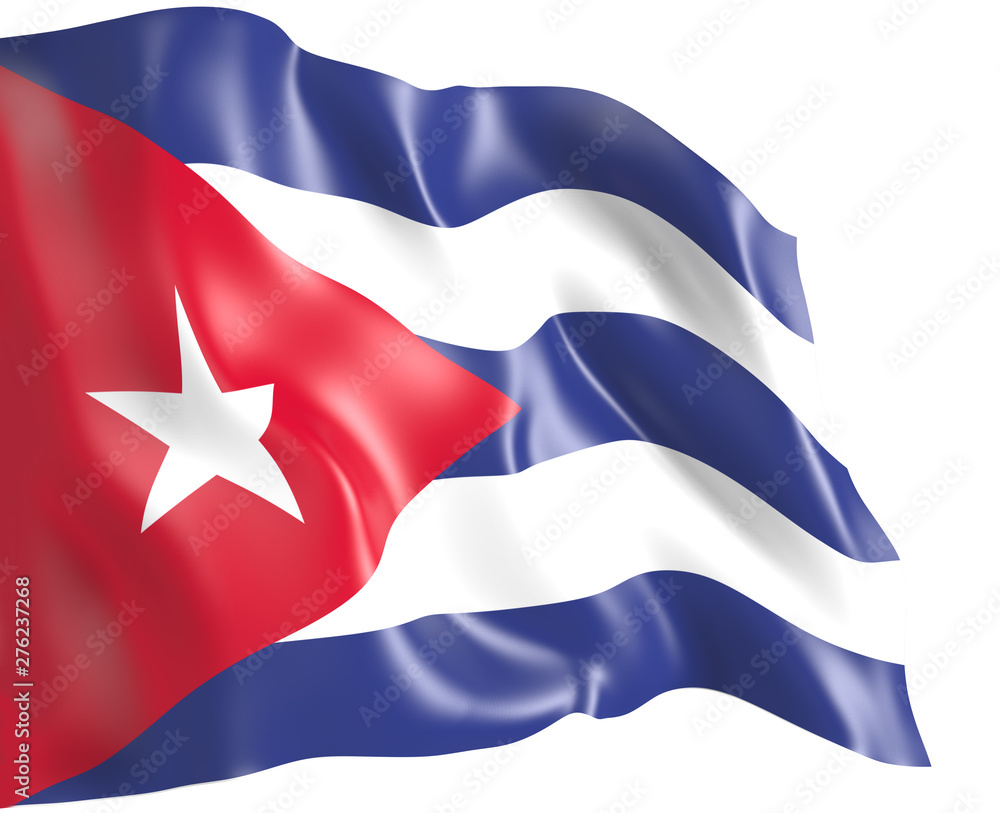Waving flag of CUBA. 3d illustration