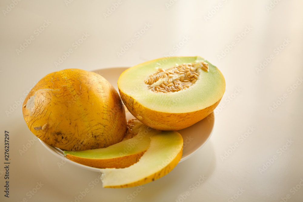 melon and slices