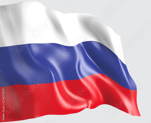 Waving flag of Russia . 3d illustration