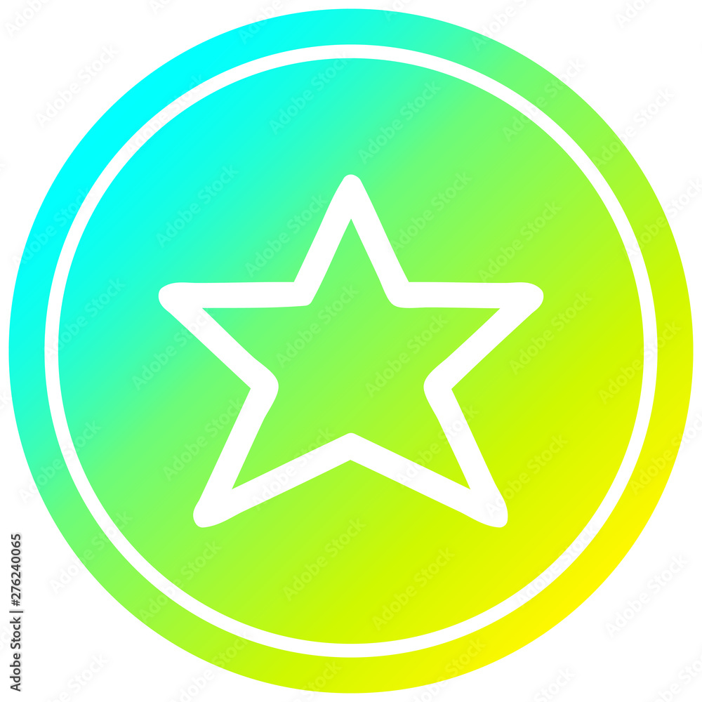 star shape circular in cold gradient spectrum star shape circular in cold gradient spectrum