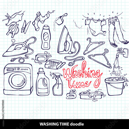 washing time, doodle