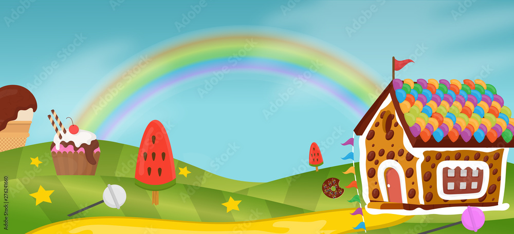 Fototapeta premium Candy Kingdom Background