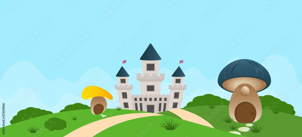 Fototapeta premium Castle Background Illustration