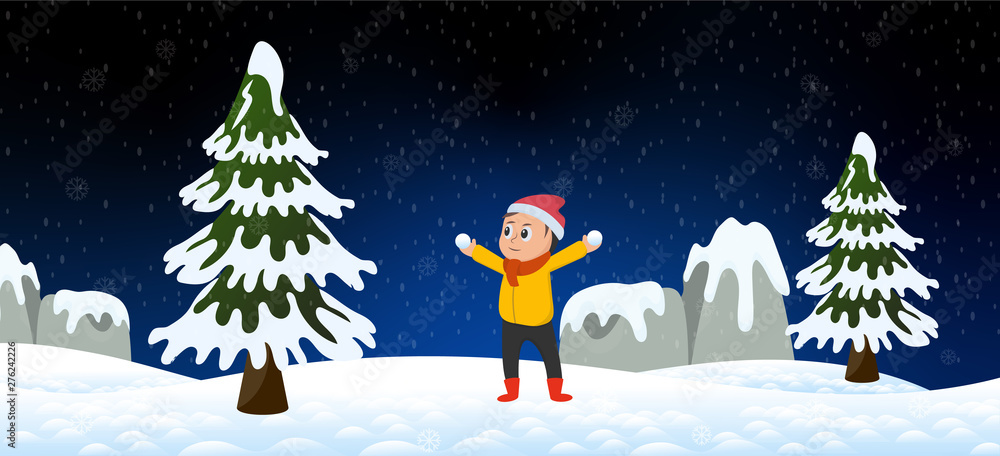 Winter Background Vector Winter Background Vector