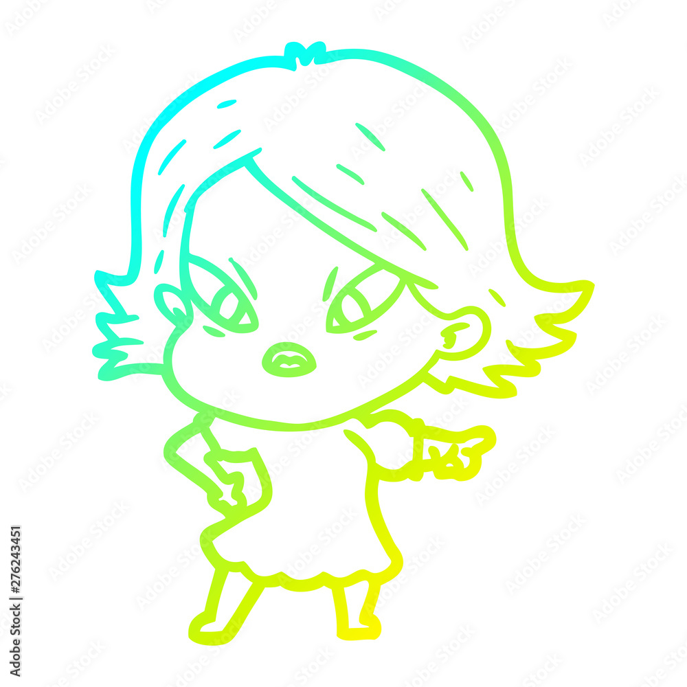 cold gradient line drawing cartoon stressed woman cold gradient line drawing cartoon stressed woman