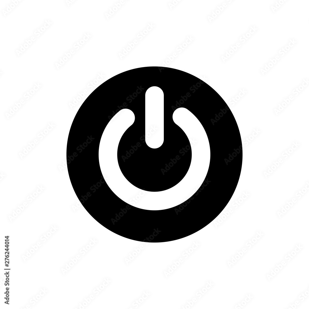 Power button symbol icon vector Power button symbol icon vector