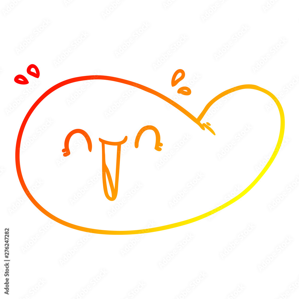 Fototapeta premium warm gradient line drawing cartoon gall bladder