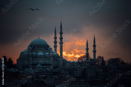 Suleymaniye Mosque at Sunset (Istanbul, Turkey)