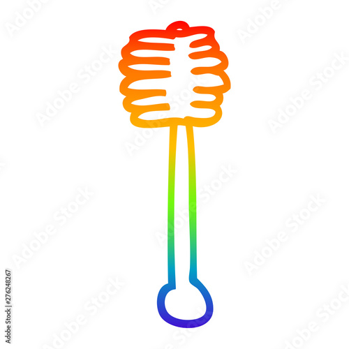rainbow gradient line drawing cartoon honey spindle