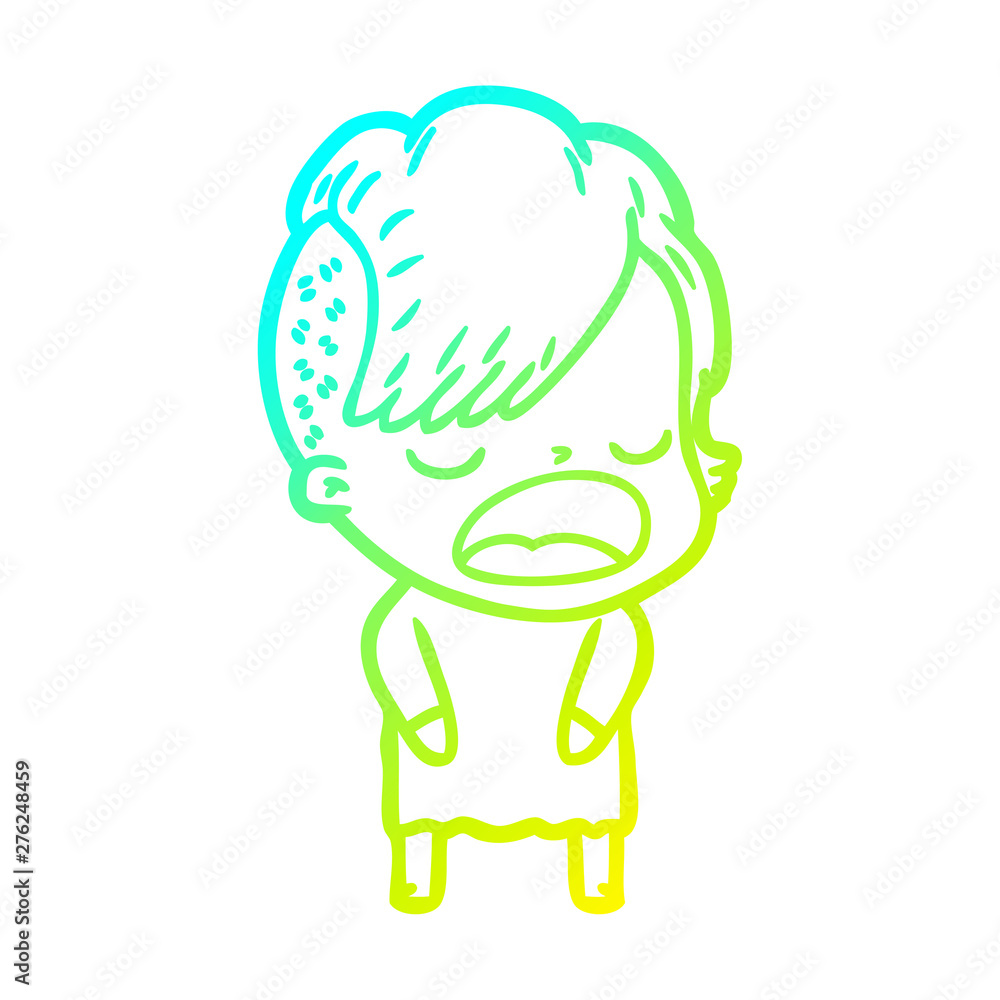 cold gradient line drawing cartoon cool hipster girl talking cold gradient line drawing cartoon cool hipster girl talking