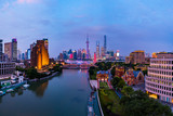 Aerial panoramic view of Lujiazui and Huangpu River,Shanghai