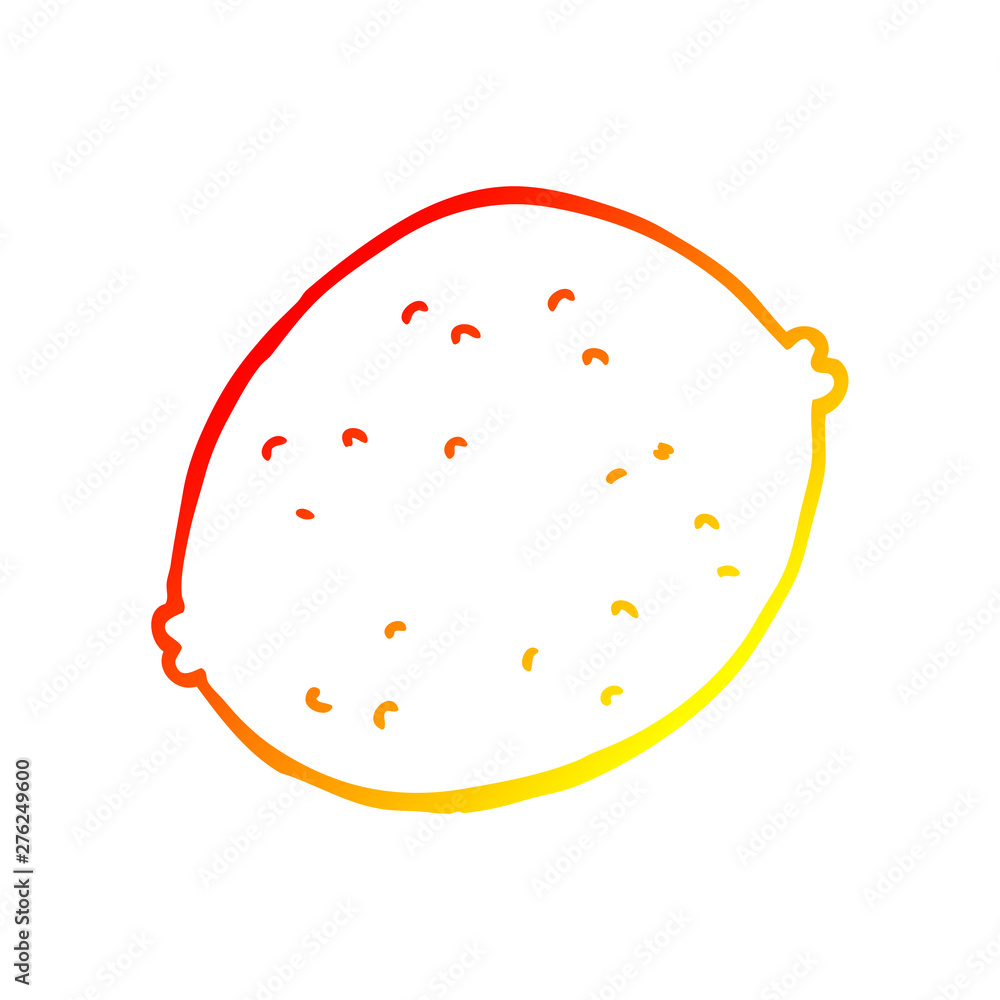 warm gradient line drawing cartoon lemon warm gradient line drawing cartoon lemon