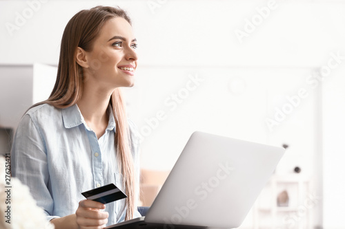 Young woman with credit car...