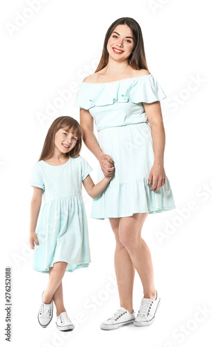 Portrait of happy mother an...