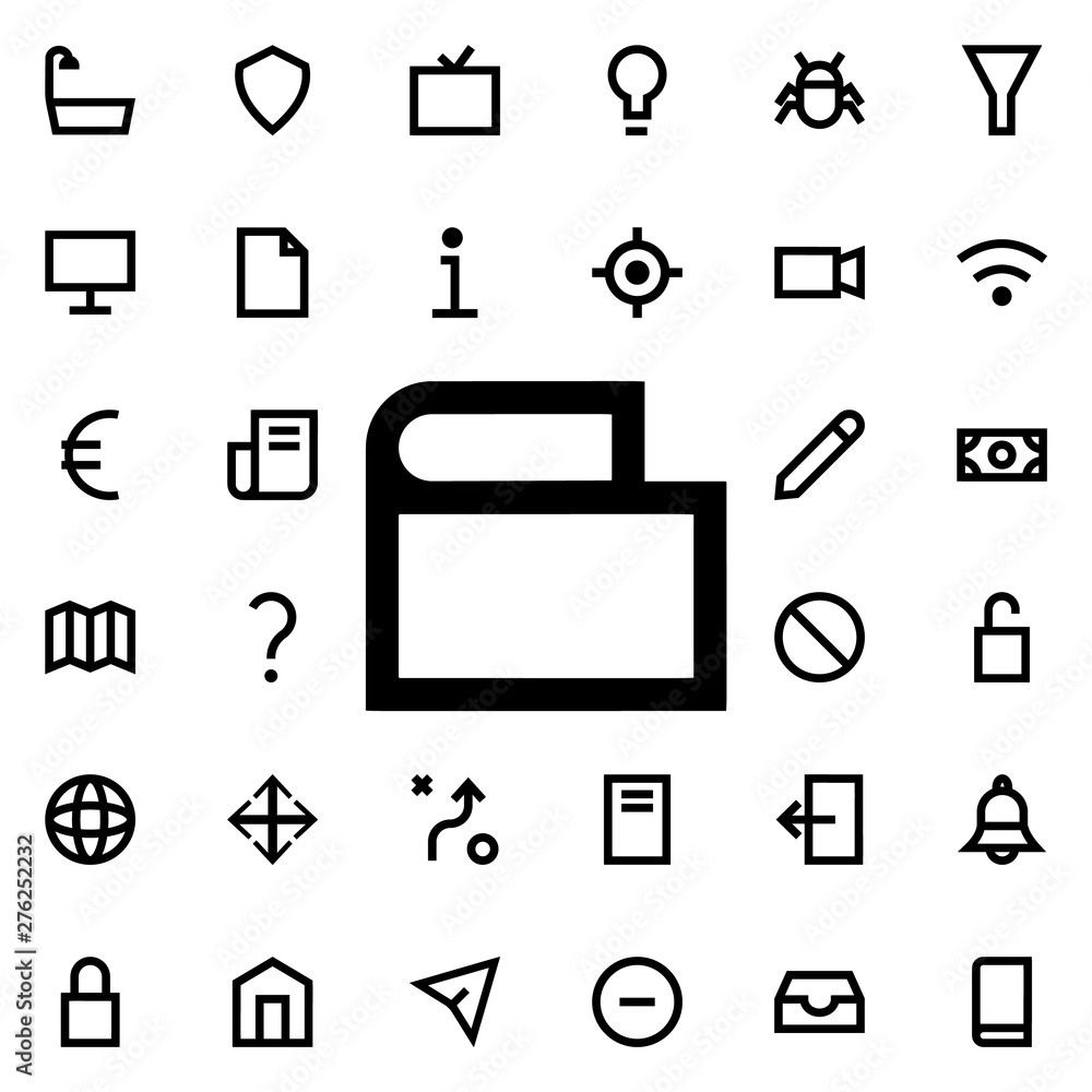 purse icon. Universal set of web for website design and development, app development