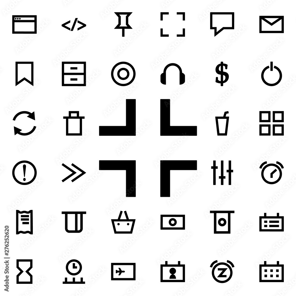 exit from full-screen mode icon. Universal set of web for website design and development, app development exit from full-screen mode icon. Universal set of web for website design and development, app development