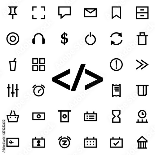 webcode character icon. Universal set of web for website design and development, app development photo