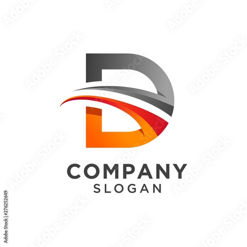creative letter d logo design. vector illustration