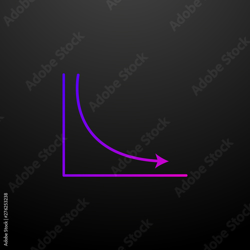 Lowering arrow chart line nolan icon. Elements of chart and diagram set. Simple icon for websites, web design, mobile app, info graphics