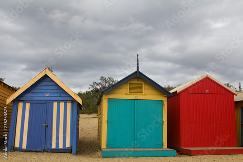 Colorful houses in the beach  Brighton Beach Melbourne Victoria Australia © Alexander Sánchez