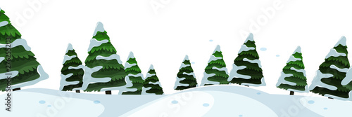 Foreground with snow scene