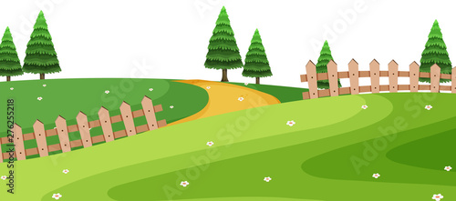 Green park foreground scene