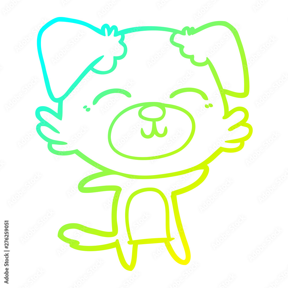cold gradient line drawing cartoon dog cold gradient line drawing cartoon dog
