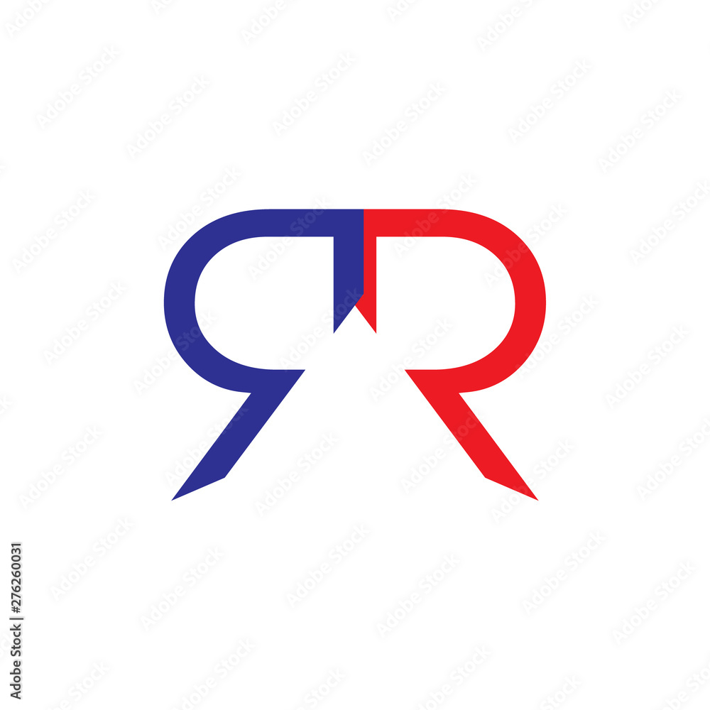 letter rr simple geometric line logo vector letter rr simple geometric line logo vector