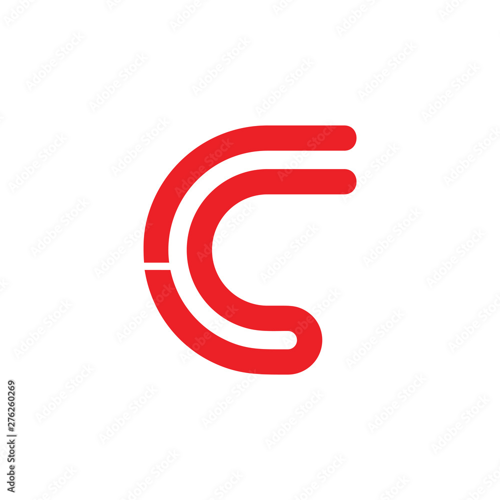 letter c simple strip line logo letter c simple strip line logo