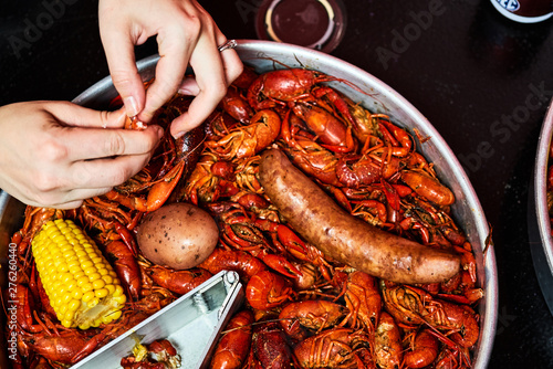 Spicy Crawfish boil ready to eat 
